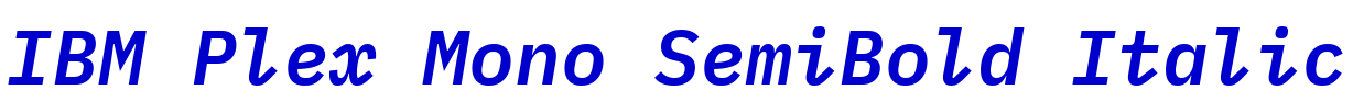 IBM Plex Mono SemiBold Italic шрифт
